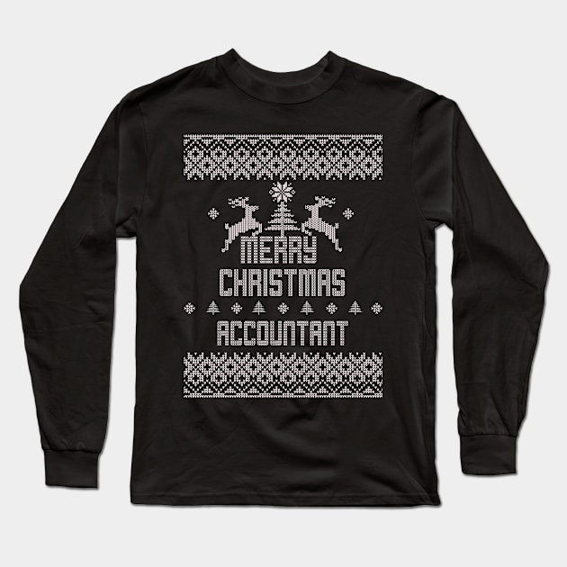 Merry Christmas ACCOUNTANT Long Sleeve T-Shirt by ramiroxavier